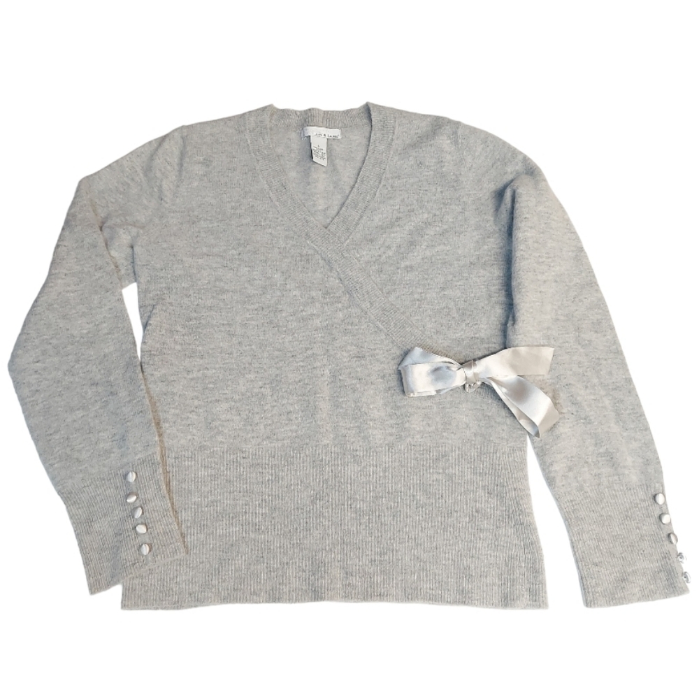 Lucy & Laurel Lambswool & Rabbit Hair V Neck Sweater